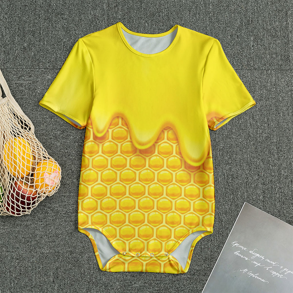 Sweet Honey Honeycomb Print Men's Bodysuit