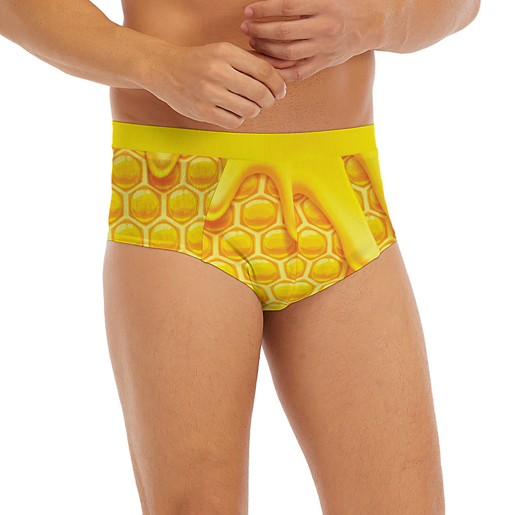 Sweet Honey Honeycomb Print Men's Briefs