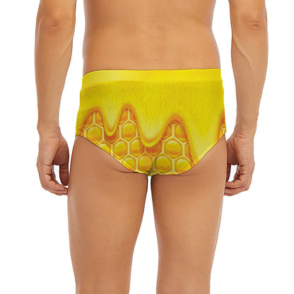 Sweet Honey Honeycomb Print Men's Briefs