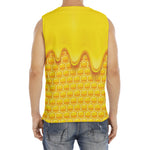 Sweet Honey Honeycomb Print Men's Fitness Tank Top