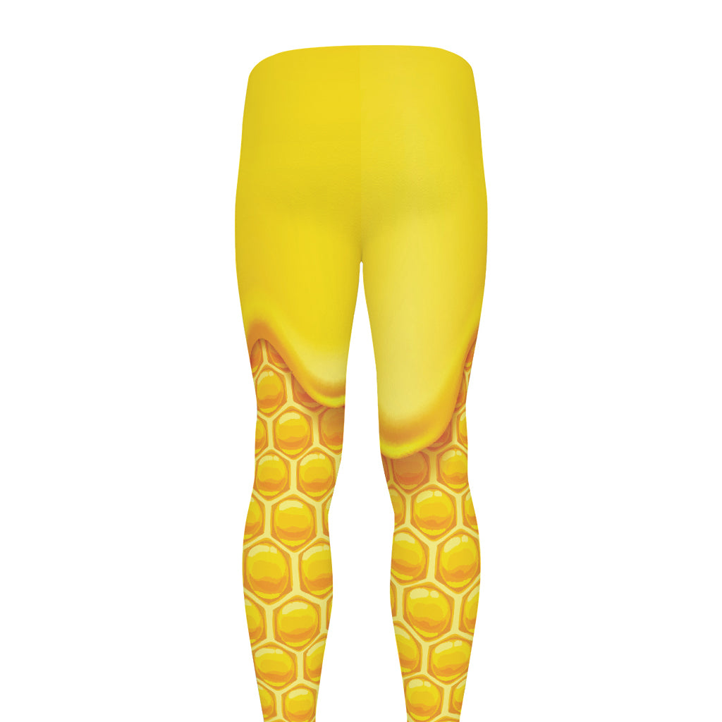 Sweet Honey Honeycomb Print Men's leggings