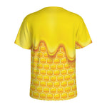 Sweet Honey Honeycomb Print Men's Sports T-Shirt