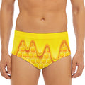 Sweet Honey Honeycomb Print Men's Triangle Swim Briefs