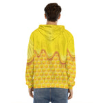 Sweet Honey Honeycomb Print Men's Velvet Pullover Hoodie