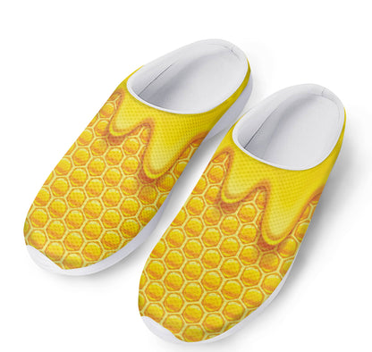 Sweet Honey Honeycomb Print Mesh Casual Shoes