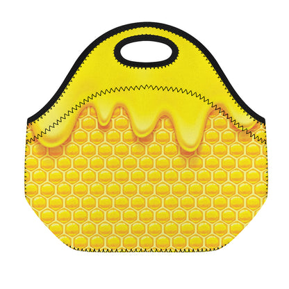Sweet Honey Honeycomb Print Neoprene Lunch Bag