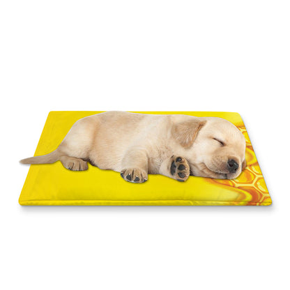 Sweet Honey Honeycomb Print Pet Cooling Mat Cover