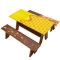 Sweet Honey Honeycomb Print Picnic Table Cover