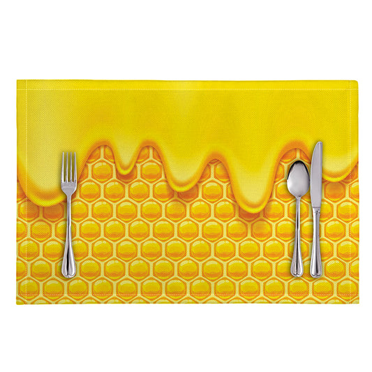 Sweet Honey Honeycomb Print Placemat