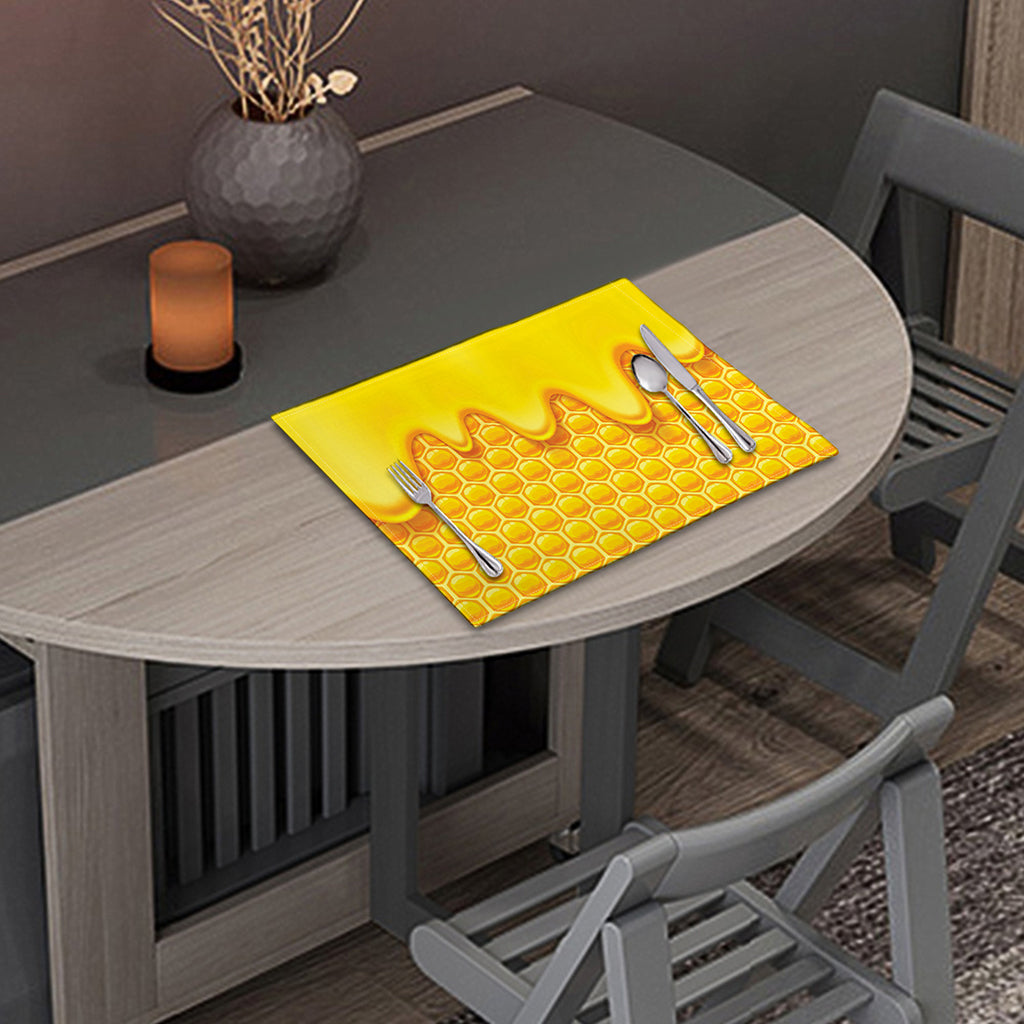 Sweet Honey Honeycomb Print Placemat