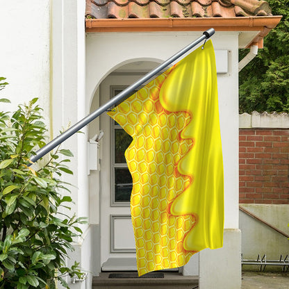 Sweet Honey Honeycomb Print Polyester Flag