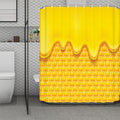 Sweet Honey Honeycomb Print Polyester Shower Curtain