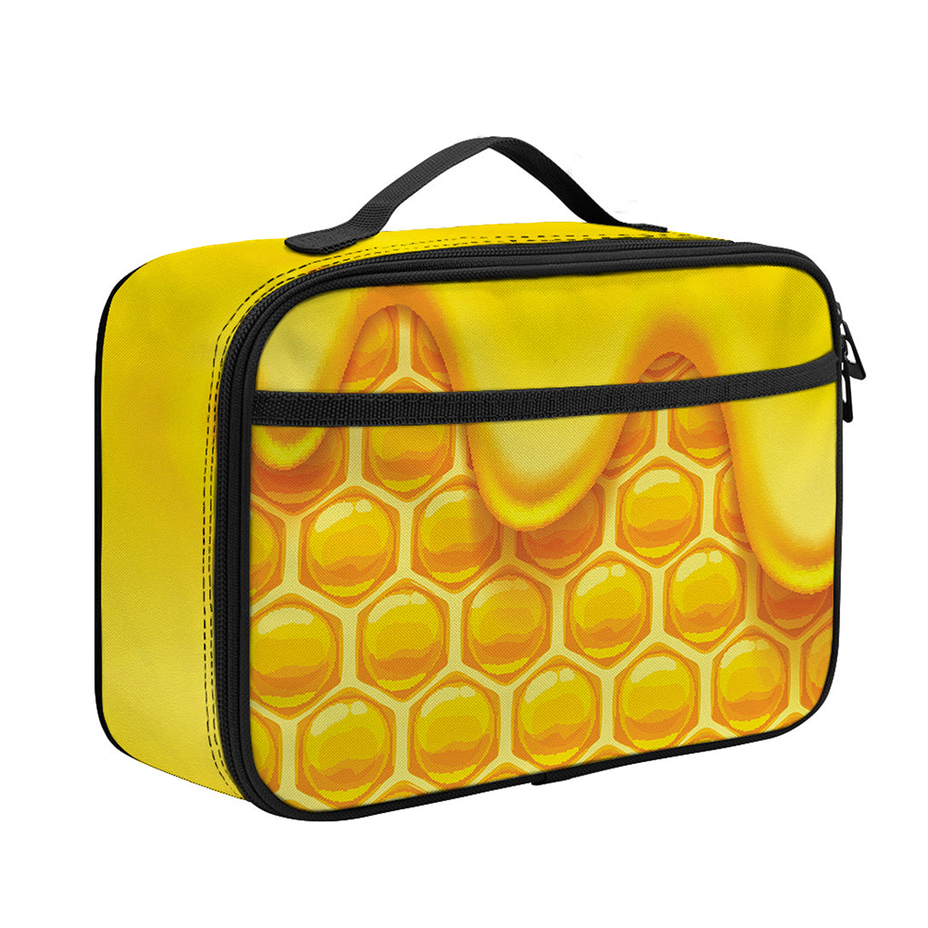 Sweet Honey Honeycomb Print Portable Lunch Bag