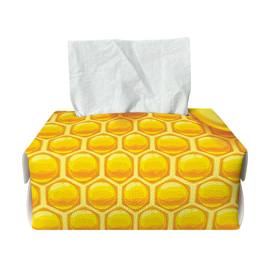 Sweet Honey Honeycomb Print Rectangle Tissue Box Cover
