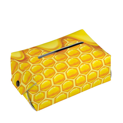Sweet Honey Honeycomb Print Rectangle Tissue Box Cover