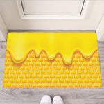 Sweet Honey Honeycomb Print Rubber Doormat