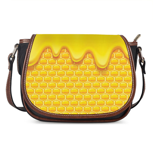 Sweet Honey Honeycomb Print Saddle Bag