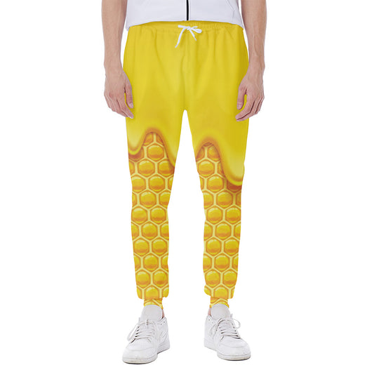Sweet Honey Honeycomb Print Scuba Joggers