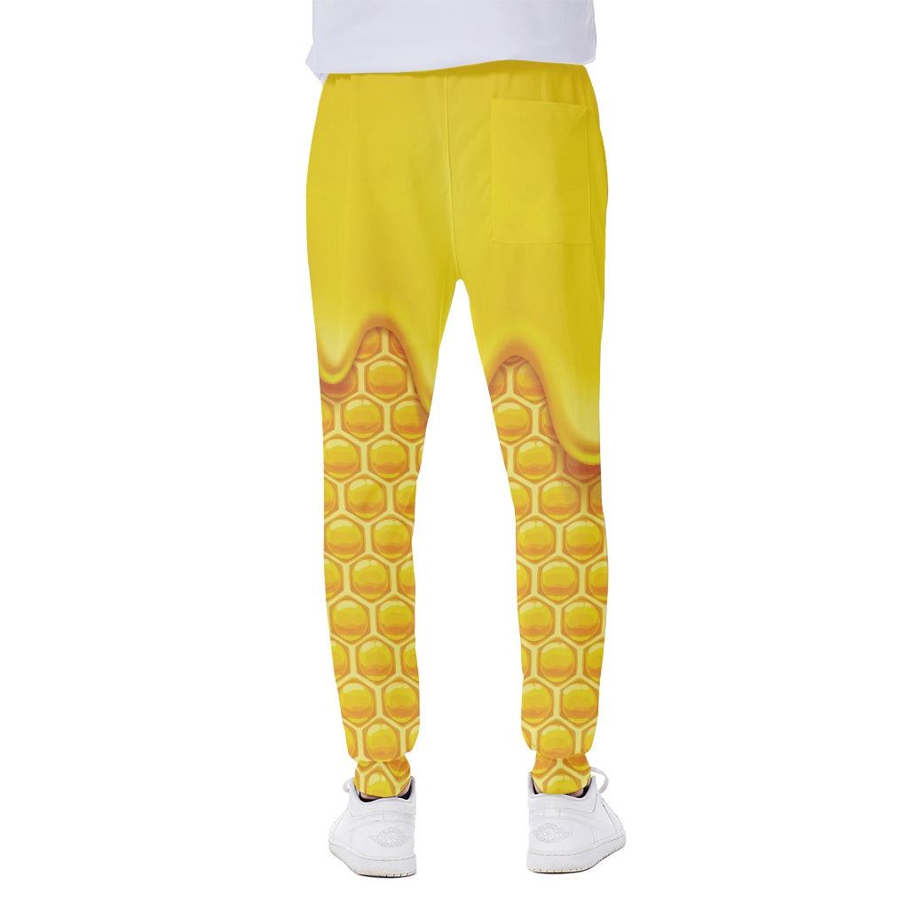 Sweet Honey Honeycomb Print Scuba Joggers