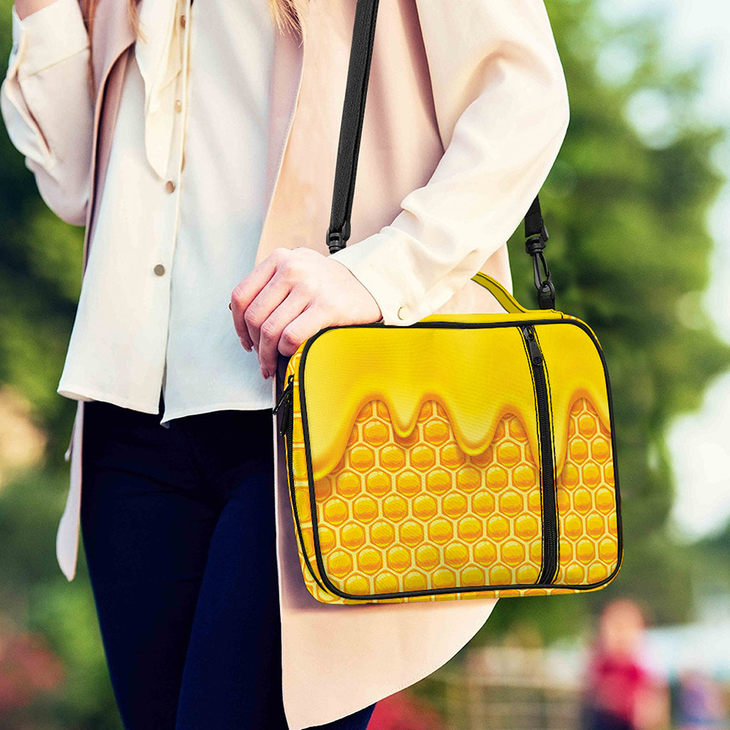 Sweet Honey Honeycomb Print Shoulder Strap Bible Bag