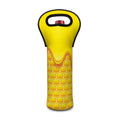 Sweet Honey Honeycomb Print Single Neoprene Wine Tote