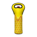 Sweet Honey Honeycomb Print Single Neoprene Wine Tote
