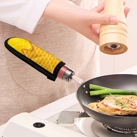 Sweet Honey Honeycomb Print Skillet Handle Cover