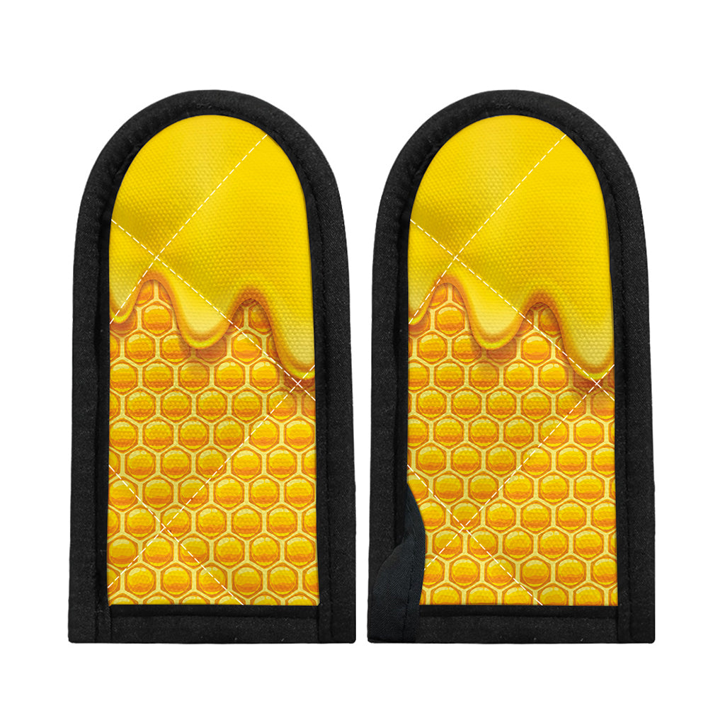 Sweet Honey Honeycomb Print Skillet Handle Cover