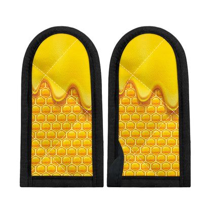Sweet Honey Honeycomb Print Skillet Handle Cover