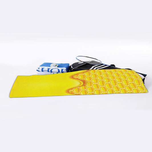 Sweet Honey Honeycomb Print Sports Towel