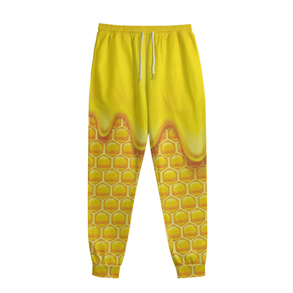 Sweet Honey Honeycomb Print Sweatpants