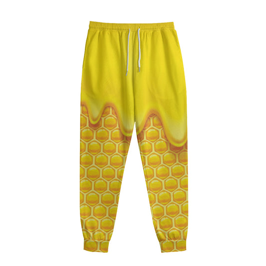 Sweet Honey Honeycomb Print Sweatpants