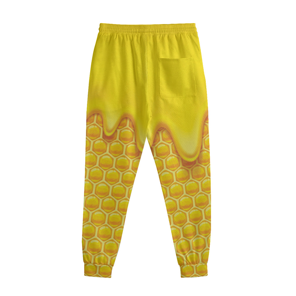 Sweet Honey Honeycomb Print Sweatpants