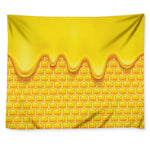 Sweet Honey Honeycomb Print Tapestry