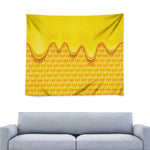 Sweet Honey Honeycomb Print Tapestry