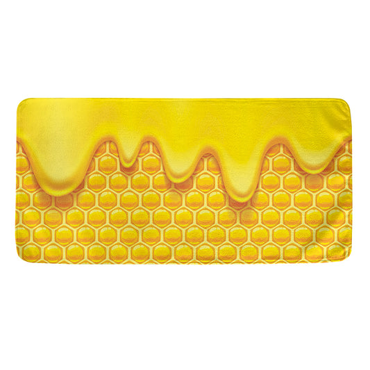 Sweet Honey Honeycomb Print Towel