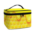 Sweet Honey Honeycomb Print Travel Makeup Bag