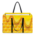 Sweet Honey Honeycomb Print Utility Tote Bag