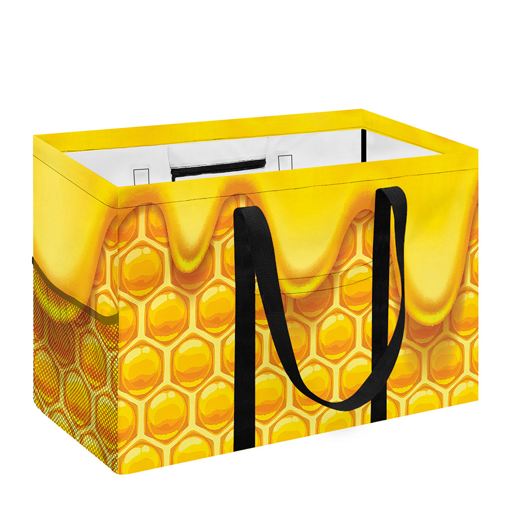 Sweet Honey Honeycomb Print Utility Tote Bag