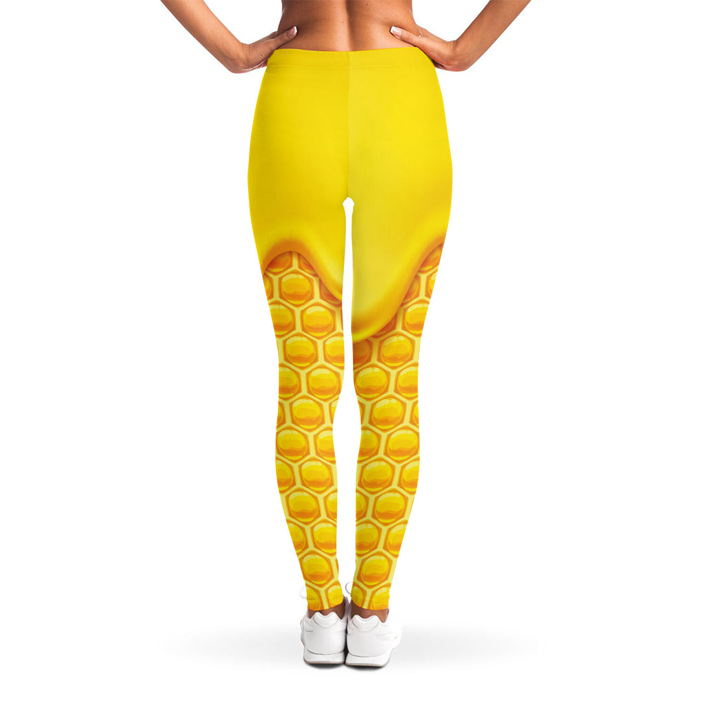 Sweet Honey Honeycomb Print Women's Leggings