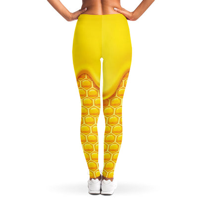 Sweet Honey Honeycomb Print Women's Leggings