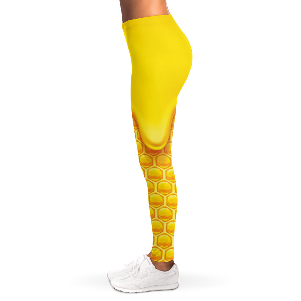 Sweet Honey Honeycomb Print Women's Leggings