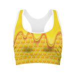 Sweet Honey Honeycomb Print Women's Sports Bra