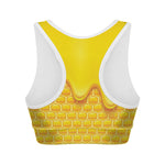 Sweet Honey Honeycomb Print Women's Sports Bra