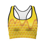 Sweet Honey Honeycomb Print Women's Sports Bra