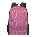 Sweet Macarons Pattern Print 17 Inch Backpack