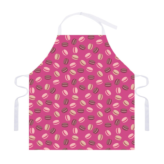 Sweet Macarons Pattern Print Adjustable Apron