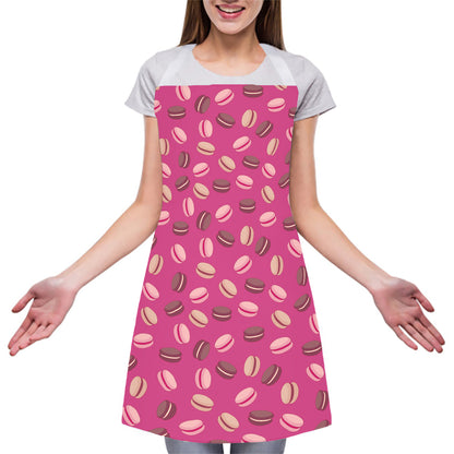 Sweet Macarons Pattern Print Adjustable Apron