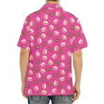 Sweet Macarons Pattern Print Aloha Shirt