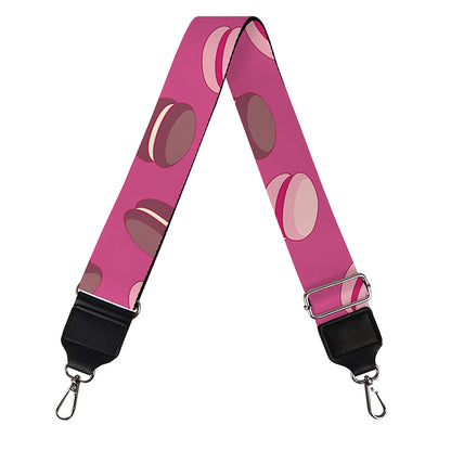 Sweet Macarons Pattern Print Bag Strap